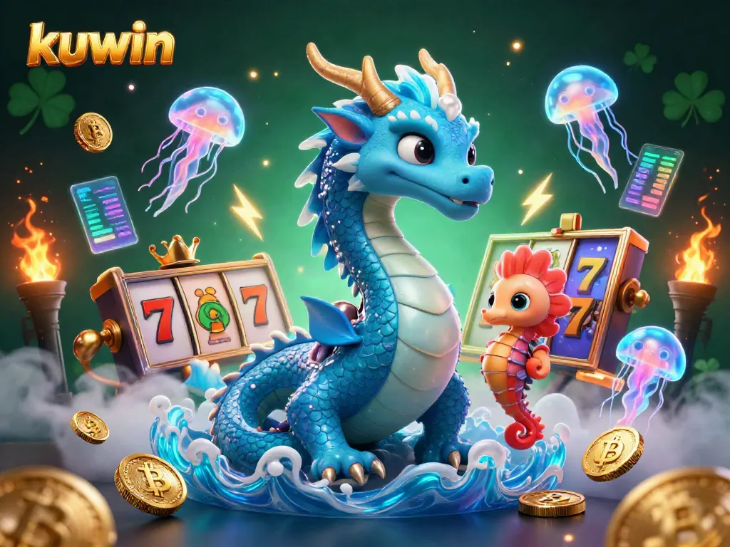 Experience thrilling wins at kuwin with a captivating underwater casino adventure featuring a dragon, knight, and jellyfish.