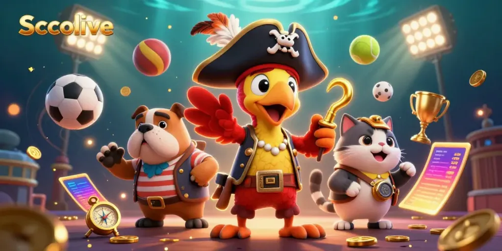Experience the excitement of Socolive with dynamic sports elements and engaging characters.