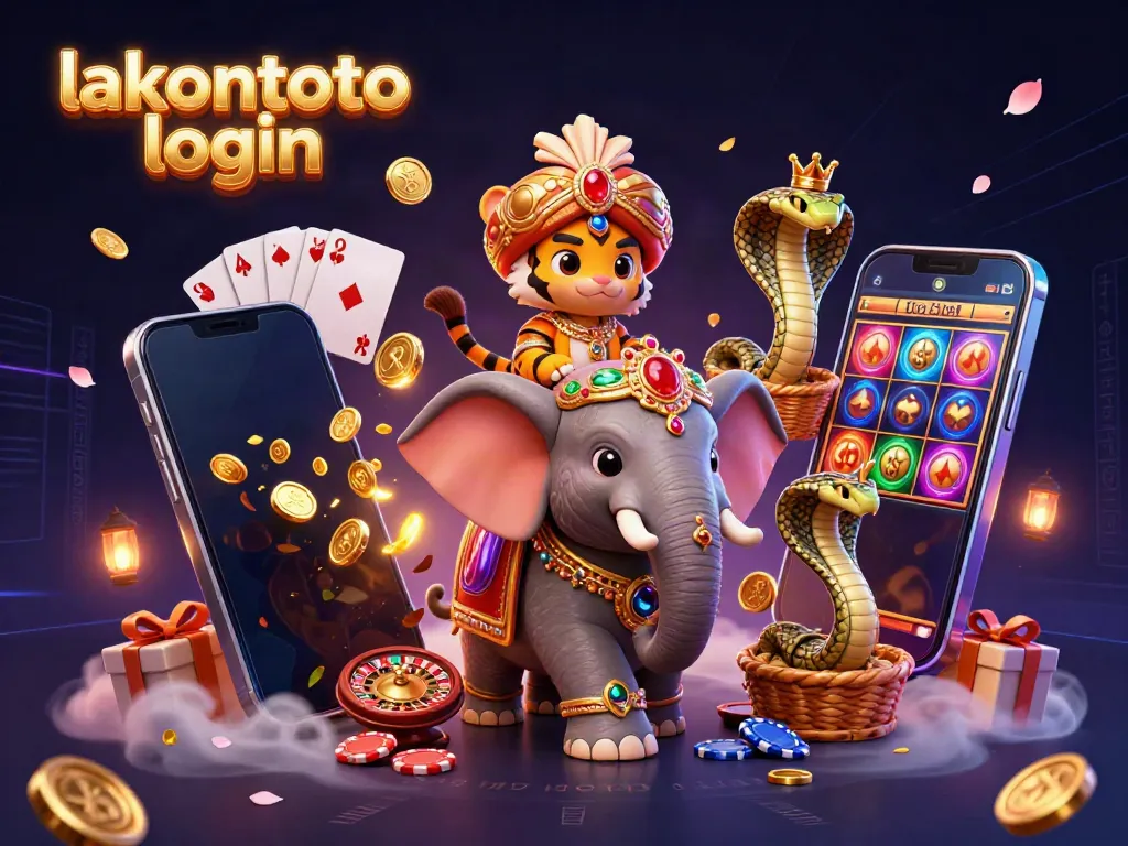Mainkan lakontoto login dengan elemen perjudian yang menarik dan karakter unik dalam ilustrasi 3D yang penuh warna.