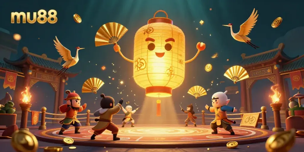 Experience thrilling gameplay at mu88 Casino with interactive golden lantern spirits and vibrant betting elements.